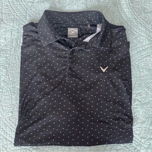 Callaway Men's Dark Gray Patterned Golf Polo